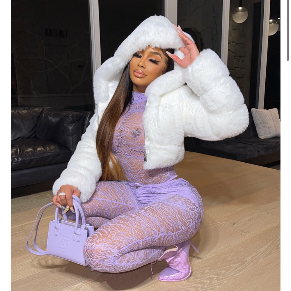 Rich bish Shane Justin cropped fur coat!